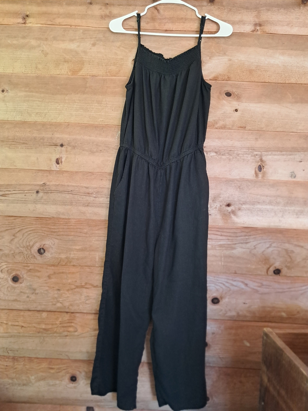 Old Navy Black Spaghetti-Strap Wide-Leg Jumpsuit